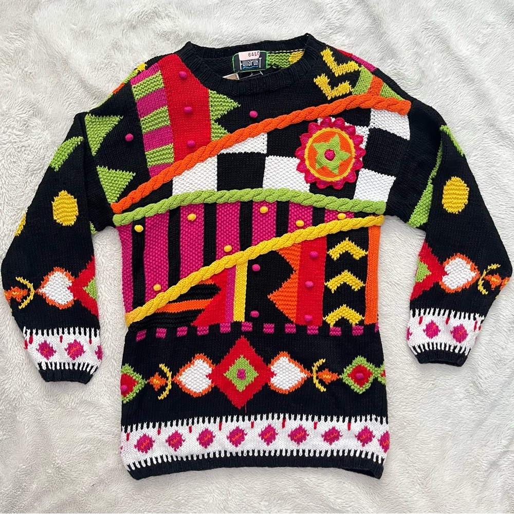 Unique Fun Abstract Vintage 3D FunSport Knit